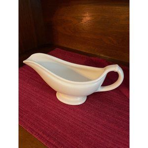 Vintage Walker China Ivory Stoneware Gravy Boat USA 11-5L